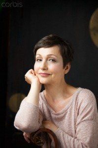Portrait of elegant, serene middle-age woman